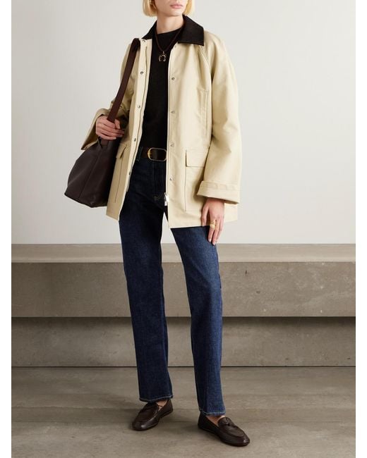 FRAME Blue The Vertical High-Rise Straight-Leg Jeans