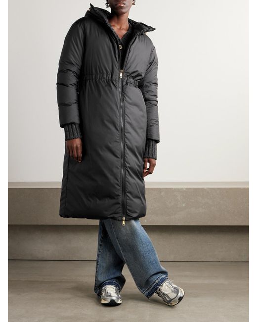 Moncler Black Boulogne Reversible Hooded Quilted Down Coat