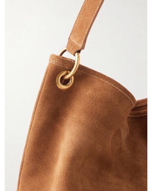 Nili Lotan Brown Cooper Suede Shoulder Bag