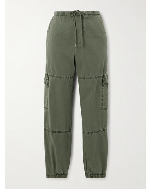 James Perse Green Cargohose Mit Schmal Zulaufendem Bein Aus Popeline Aus Einer Baumwollmischung