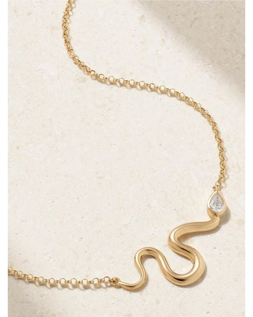 L'Atelier Nawbar Natural Boa 18-Karat Diamond Necklace