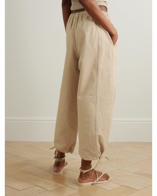 Deiji Studios Natural Hose Mit Schmal Zulaufendem Bein Aus Baumwoll-Flammgarn Zum Binden