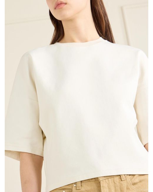 OSSOU White Rift Cotton-Blend Jersey T-Shirt