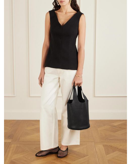 A.Emery Black Wren Textured-Leather Tote