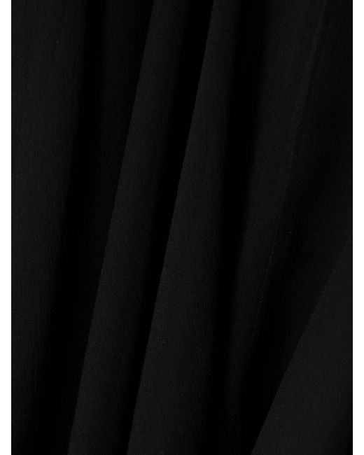 Saint Laurent Black Silk-Crepe Playsuit