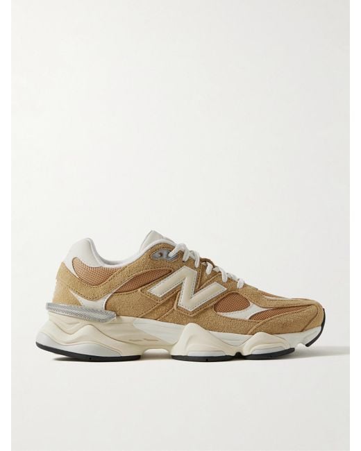 New Balance Natural 9060 Rubber-Trimmed Suede And Mesh Sneakers