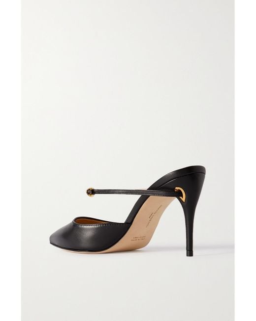JENNIFER CHAMANDI White Giuseppe 85 Leather Mules