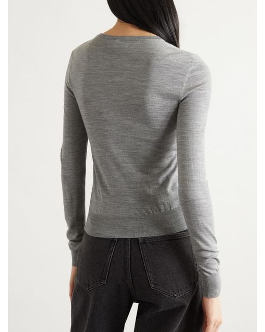 Saint Laurent Gray Wollpullover