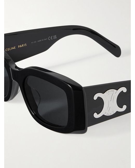 Céline Black Triomphe Oversized Square-Frame Acetate Sunglasses