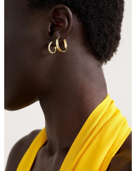 Octavia Elizabeth Natural Yana 18-Karat Diamond Hoop Earrings