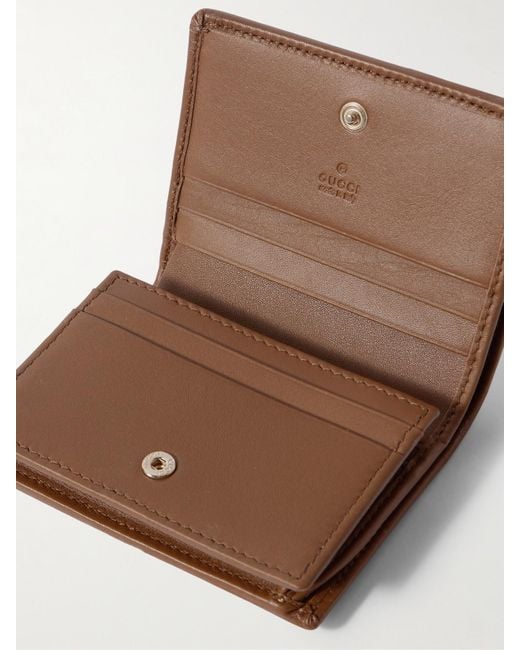 Gucci Natural Gg Emblem Small Wallet, Gg Canvas