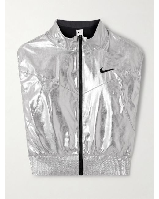 Nike Gray Embroidered Ripstop Vest