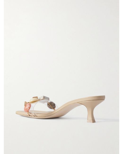 Cult Gaia Natural Laguna Mules Aus Pvc Mit Steinen