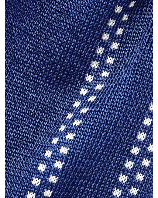 Calle Del Mar Blue Garden Party Pointelle-Knit Wide-Leg Pants