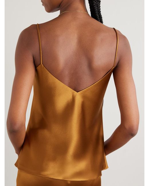 Galvan Brown Ischia Top Aus Satin