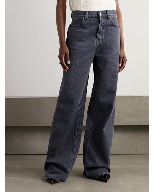 Gucci Blue Tief Sitzende Jeans Mit Weitem Bein