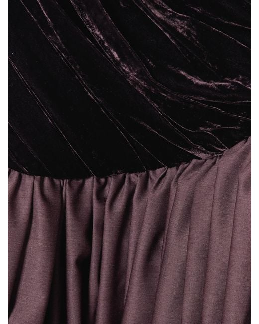 Abadia Purple Ariya Midikleid Aus Samt
