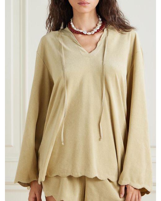 Marysia Swim Natural Baughman Hooded Cotton-Blend Terry Tunic