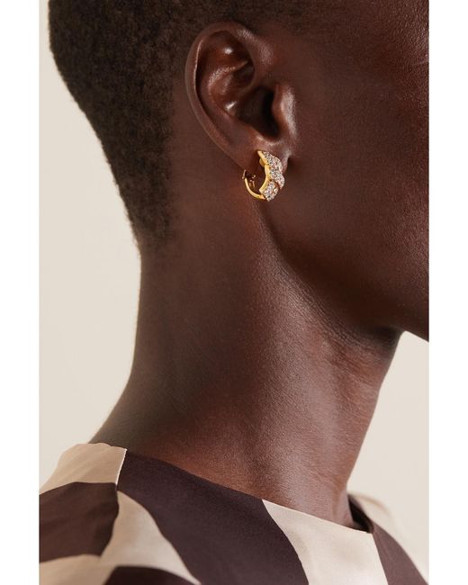 Fred Leighton Natural Van Cleef & Arpels 18-Karat And Diamond Earrings