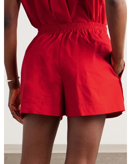 Matteau Red Shorts Aus Biobaumwollpopeline