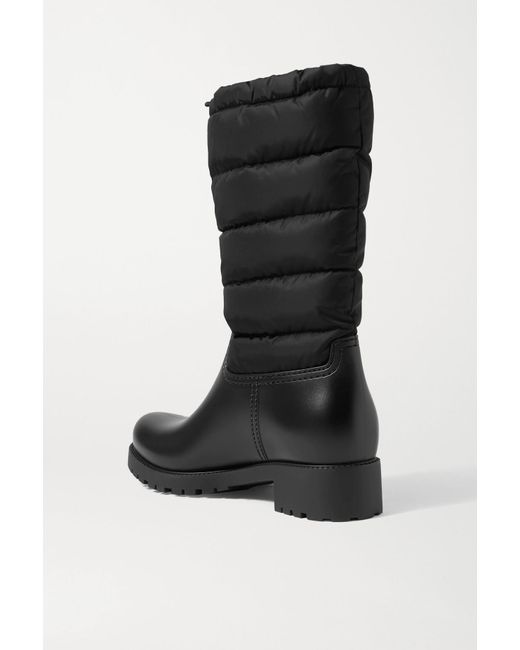 Moncler Synthetic Ginette Quilted Nylon And Rubber Rain Boots in 