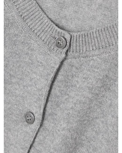 &Daughter Gray Enya Mélange Cashmere And Cotton-Blend Cardigan