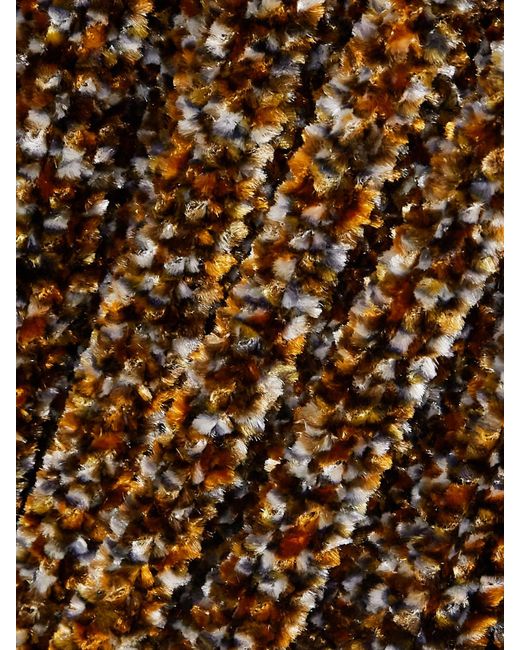 Pull À Manches Courtes En Chenille À Mailles Côtelées Dries Van Noten en coloris Brown