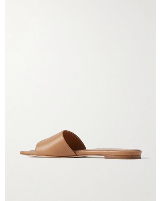Aeyde White Anna Leather Slides