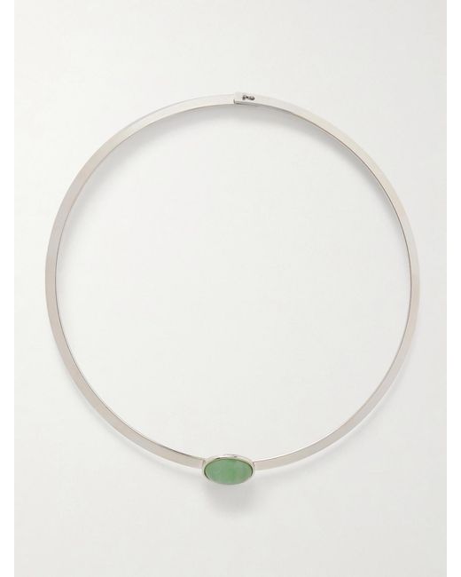 Jennifer Behr Natural Elaine-Plated Aventurine Cuff