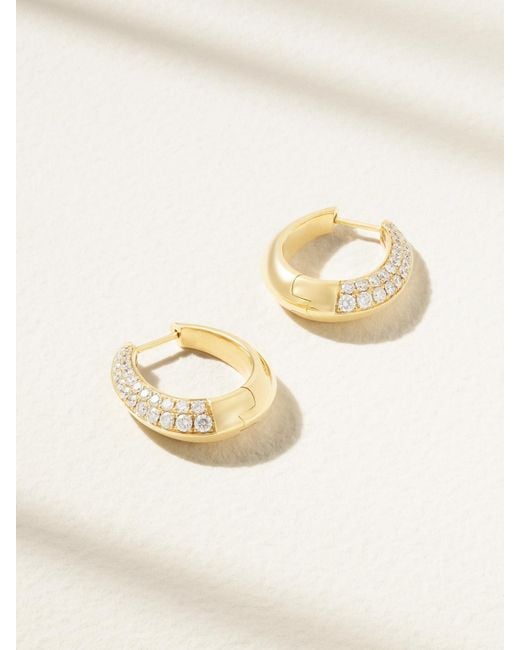 Anita Ko Natural 18-Karat Diamond Hoop Earrings