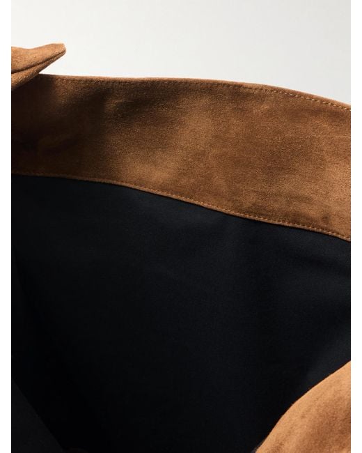 Saint Laurent Brown Amalia Medium Suede Tote