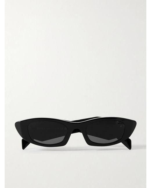 Prada Symbole Cat-Eye Acetate Sunglasses in Black | Lyst