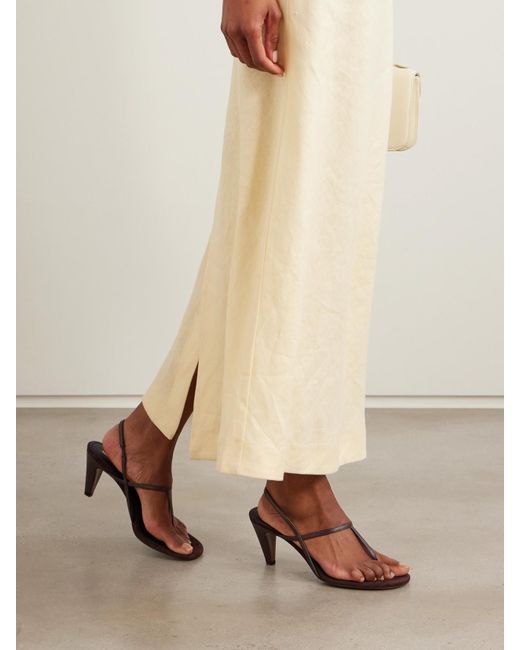 Neous Brown Arneb Leather Slingback Sandals