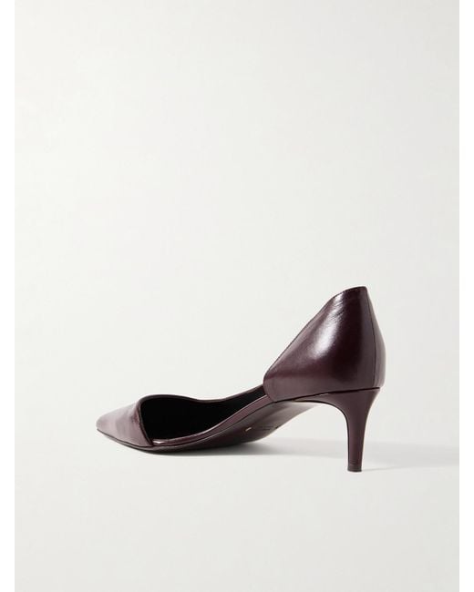 Khaite Brown Jett Leather Pumps