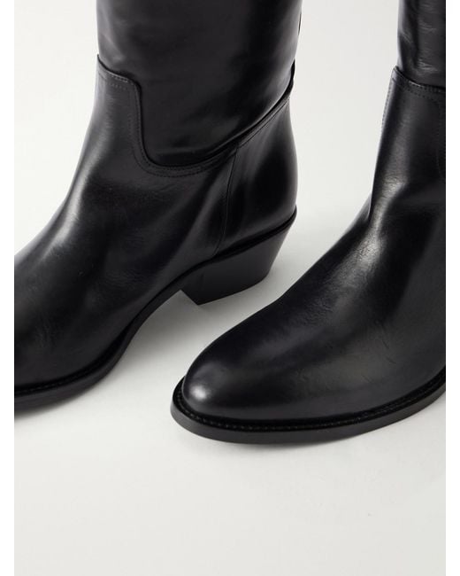 Jude Black Den 35 Leather Knee Boots