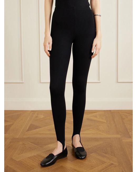 Leset Black Rio Stretch-Ponte Stirrup Leggings