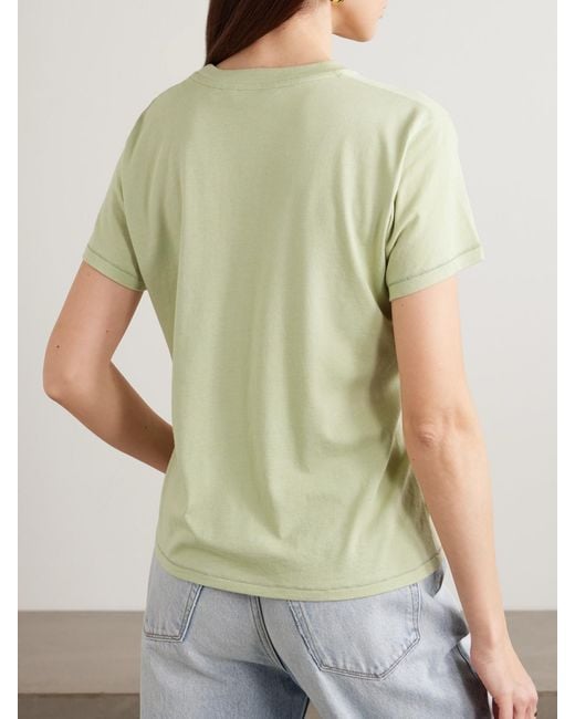 Jamie Haller Green The Pocket Tee Cotton And Modal-Blend Jersey T-Shirt