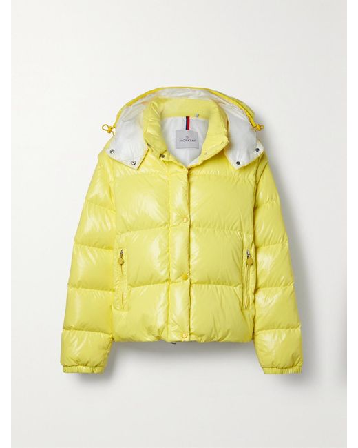 Moncler Yellow Mauleon Convertible Quilted Cotton-Blend Shell Down Jacket