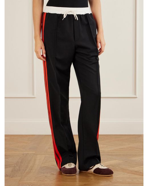 Wales Bonner Blue Energy Striped Wool Track Pants