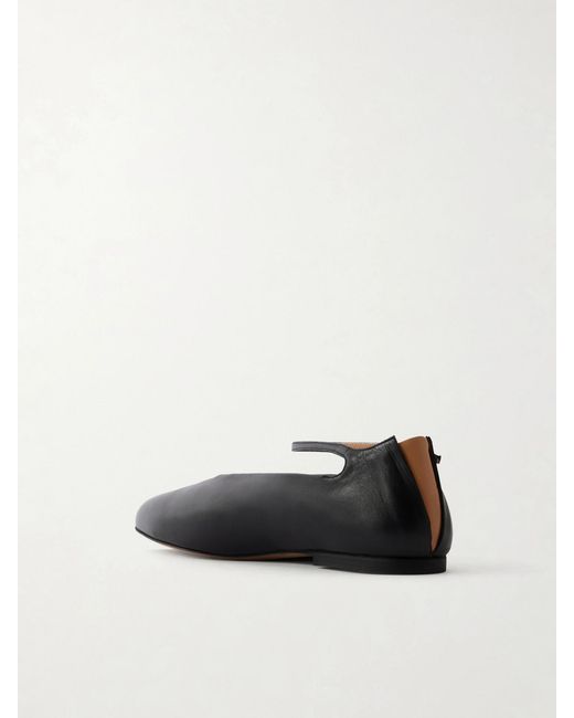 Jil Sander White Elyss Leather Ballet Flats