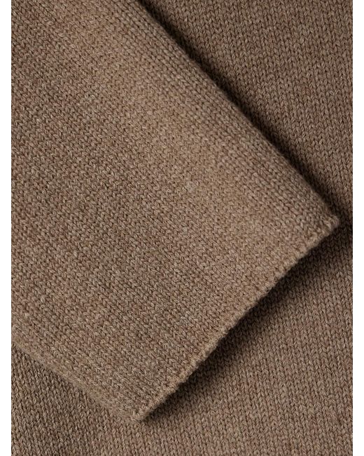 The Row Brown Jhaio Pullover Aus Einer Baumwoll-Wollmischung