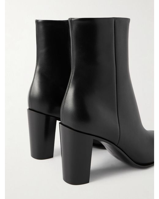 Gianvito Rossi Black Vitello Glove 85 Leather Ankle Boots