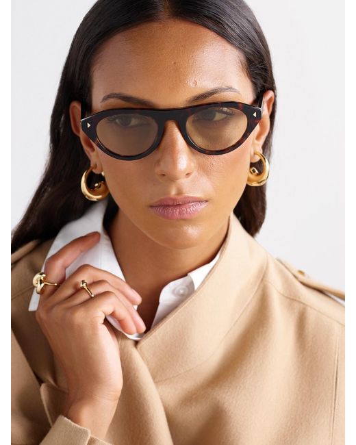 Prada Brown D-Frame Acetate Sunglasses