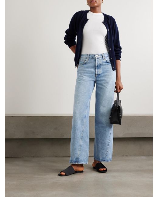 Agolde Blue Twist Low Slung Baggy Jeans