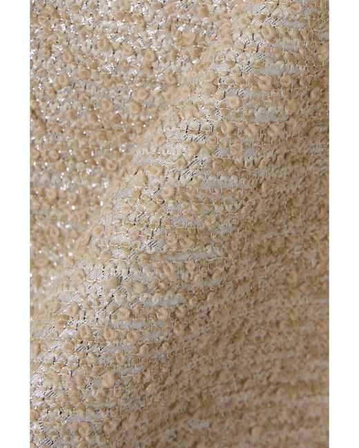 Emilia Wickstead Natural Tibby Metallic Bouclé-Tweed Mini Dress