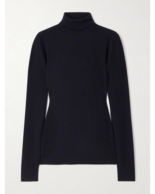Loro Piana Blue Taupo Rollkragenpullover Aus Wolle