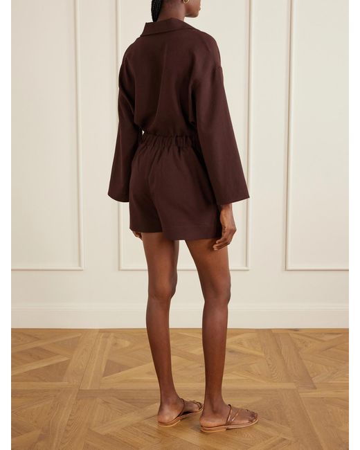 TOVE Purple Poplin Shorts