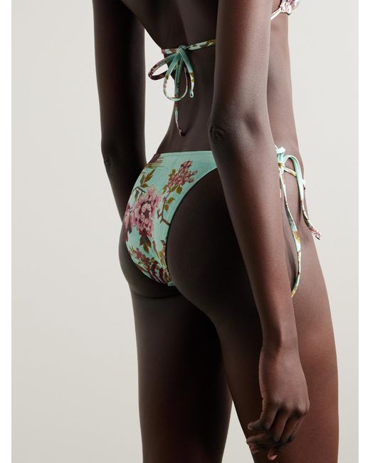 Skims Blue Roberto Cavalli Signature Swim Dipped Tie Bottom – Fagianella – Bikini-Höschen