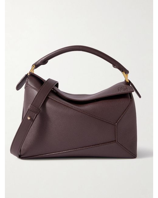 Sac Porté Épaule En Cuir Texturé Puzzle Edge Small Loewe en coloris Brown
