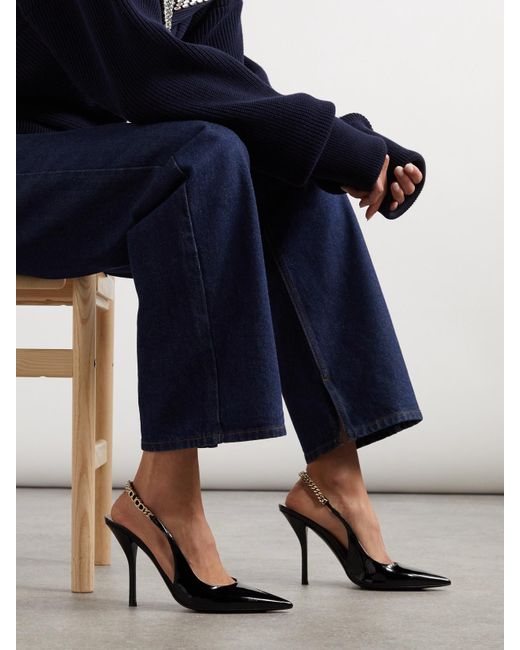 Gucci Black Signoria Pumps Mit Fersenriemchen, Grösse
